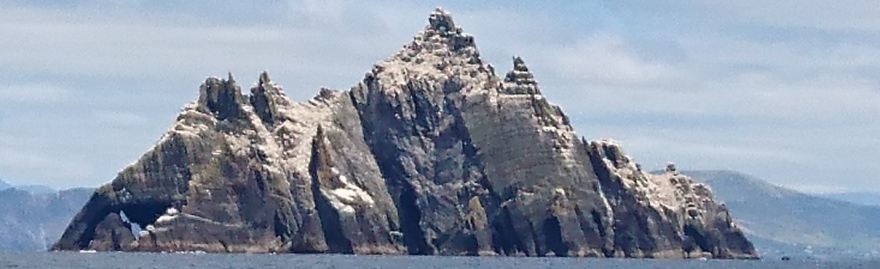 Little Skellig south side towering cliffs with a large and noisy gannet colony